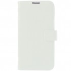 Samsung Galaxy S5 (S5 Neo) atvēramais balts ādas Lychee futrālis - maciņš