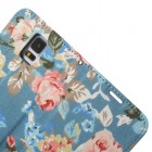 Atvēramais Samsung Galaxy S5 (S5 Neo) rožu krāsains maciņš - zils