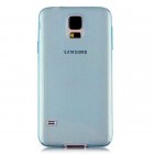 Samsung Galaxy S5 (S5 Neo) dzidrs (caurspīdīgs) cieta silikona TPU pasaulē planākais zils apvalks