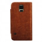 Samsung Galaxy S5 (S5 Neo) „Kalaideng“ Fresh ādas atvēramais brūns maciņš