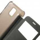 Samsung Galaxy S5 mini G800 view window atvēramais melns futrālis