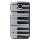 Samsung Galaxy S5 G900 (S5 Neo G903) Piano plastmasas balts futrālis 