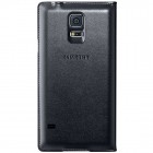 Samsung Galaxy S5 (S5 Neo) S-View Cover atvērams melns ādas futrālis