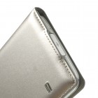 Samsung Galaxy S5 (S5 Neo) sudraba atvēramais View Window ādas maciņš