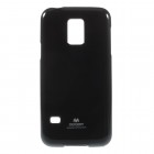 Samsung Galaxy S5 mini G800 Mercury melns cieta silikona (TPU) futrālis