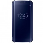 Samsung Galaxy S6 Edge oficiāls Clear View Cover atvērams zils maciņš
