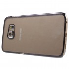 Samsung Galaxy S6 Edge (G925) dzidrs (caurspīdīgs) melns plastmasas apvalks