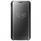 Samsung Galaxy S6 Edge+ (G928) plastmasas atvērams melns ādas maciņš