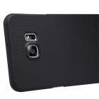 Samsung Galaxy S6 Edge+ Pluss (G928) Nillkin Frosted Shield melns plastmasas apvalks + ekrāna aizsargplēve