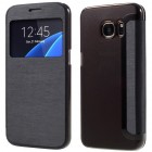Samsung Galaxy S7 (G930) View Window atvēramais melns maciņš