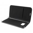 Samsung Galaxy S7 (G930) melns atvēramais Smart Wallet ādas maciņš - maks