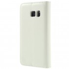 Samsung Galaxy S7 (G930) „CaseMe“ solīds atvēramais ādas balts maciņš - maks