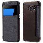 Samsung Galaxy S7 Edge (G935) View Window atvēramais melns maciņš
