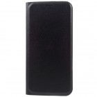 Samsung Galaxy S7 Edge (G935) melns atvēramais Smart Wallet ādas maciņš - maks