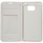Samsung Galaxy S7 Edge (G935) balts atvēramais Smart Wallet ādas maciņš - maks