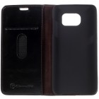 Samsung Galaxy S7 Edge (G935) „CaseMe“ solīds atvēramais ādas melns maciņš - maks