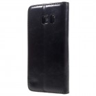 Samsung Galaxy S7 (G930) „CaseMe“ solīds atvēramais ādas melns maciņš - maks