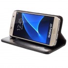 Samsung Galaxy S7 (G930) „CaseMe“ solīds atvēramais ādas melns maciņš - maks