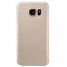 Samsung Galaxy S7 (G930) Nillkin Frosted Shield zelta plastmasas apvalks + ekrāna aizsargplēve