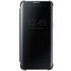 Samsung Galaxy S7 (G930) oficiāls Clear View Cover atvērams melns ādas maciņš