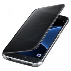 Samsung Galaxy S7 (G930) oficiāls Clear View Cover atvērams melns ādas maciņš