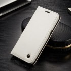 Samsung Galaxy S8 (G950) „CaseMe“ solīds atvēramais ādas balts maciņš - maks