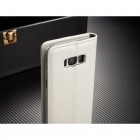 Samsung Galaxy S8+ (G955) „CaseMe“ solīds atvēramais ādas balts maciņš - maks