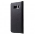 Samsung Galaxy S8+ (G955) melns atvēramais Smart Wallet ādas maciņš - maks
