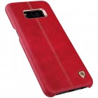 Samsung Galaxy S8 (G950) Plus „Nillkin“ Englon sarkans ādas apvalks