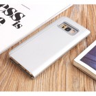 Samsung Galaxy S8 (G950) plastmasas atvērams sudrabs ādas maciņš 