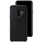Samsung Galaxy S9 (G960) Alcantara  Cover melns plastmasas apvalks