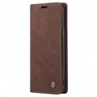 Samsung Galaxy S9 (G960) CaseMe Retro solīds atvēramais ādas brūns maciņš - maks