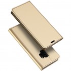 Samsung Galaxy S9 (G960) „Dux Ducis“ Skin sērijas zelta ādas atvērams maciņš