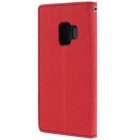 „Mercury“ Fancy Samsung Galaxy S9 (G960) sarkans ādas maciņš