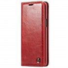 Samsung Galaxy S9+ (G965) „CaseMe“ solīds atvēramais ādas sarkans maciņš - maks
