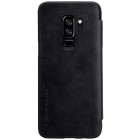 Prabangus „Nillkin“ Qin serijos juodas odinis atverčiamas Samsung Galaxy S9+ (G965)