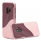 „3D“ Wave Pattern bordo Samsung Galaxy S9 (G960) apmales rozā krāsā apvalks