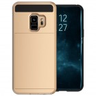 Samsung Galaxy S9 (G960) „Sliding“ Card Holder zelta silikons apvalks