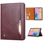 Greznais „Comma“ sērijas ādas atvērams bordo Samsung Galaxy Tab A7 10.4 2020 (T505,T500) futrālis