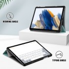 Samsung Galaxy Tab A9+ (X210, X215, X218) atvēramais zaļš maciņš