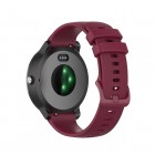 Viedā pulksteņa (Samsung Galaxy Watch 5 / 4, Garmin) cietā silikona (TPU) siksniņa - bordo