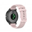 Viedā pulksteņa (Samsung Galaxy Watch 5 / 4, Garmin) cietā silikona (TPU) siksniņa - gaiši rozs