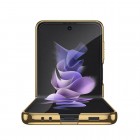 Samsung Galaxy Z Flip3 (F711) GKK Marble melns zelta plastika apvalks