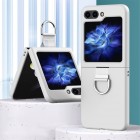 Samsung Galaxy Flip6 5G (SM-F741B) „Ring“ plastmasas balts apvalks