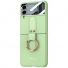 Samsung Galaxy Z Flip4 (F721) "GKK" Ring zaļš plastika apvalks