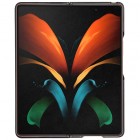 Samsung Galaxy Z Fold2 5G (F916B) Foldable Leather melns ādas plastika apvalks