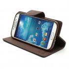 „Mercury“ Fancy Samsung Galaxy S4 (I9500) melns ādas maciņš