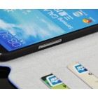 Atvērams ādas melns Samsung Galaxy Mega 6,3 maciņš