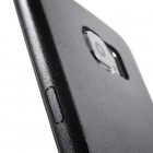Slim Leather Samsung Galaxy S6 G920F melns ādas apvalks