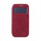„Nillkin“ Easy Samsung Galaxy S4 i9505, i9500 atvēramais sarkans ādas maciņš